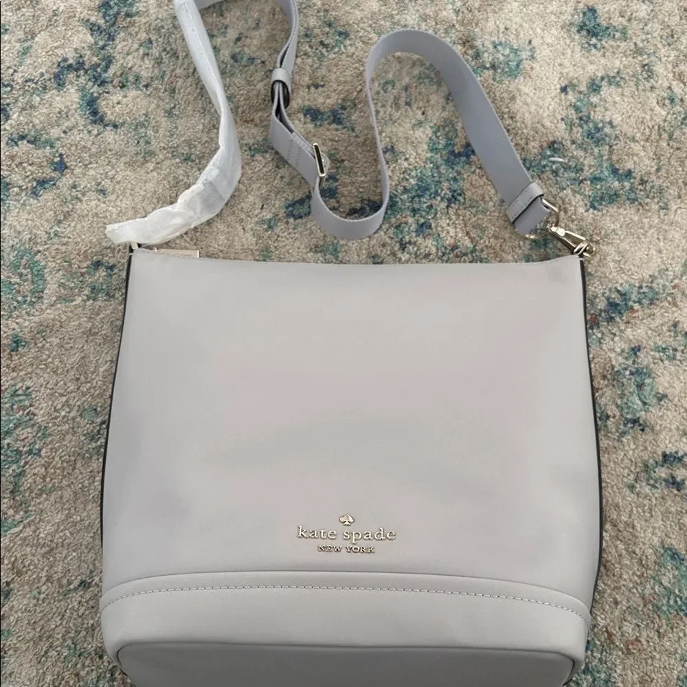 NWT Kate Spade Chelsea Nylon Crossbody In Platinum Grey